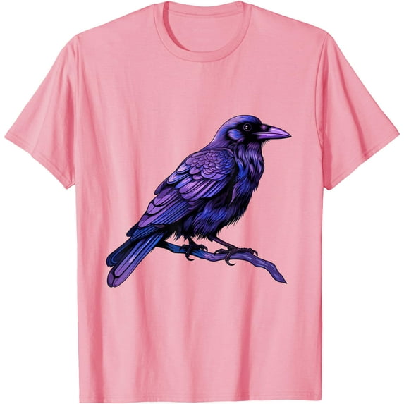 Raven Crow Lover Graphic Softstyle Unisex T-Shirt,Light Pink Color,Size 4T