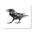 thumbnail image 1 of Raven Drawing Sitting Bird Crow Beak Birding Black Mousepad Mouse Pad Mouse Mat 9x10 inch, 1 of 3