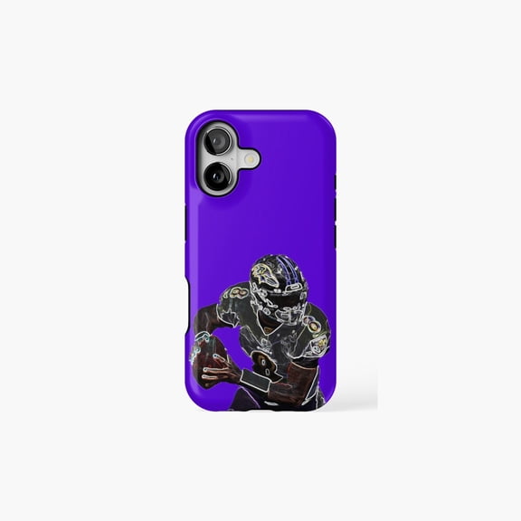 Raven Fan Art Inspired Football Player Design Universal Phone Case for iPhone 11–17 Pro Max