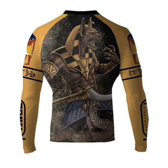 Raven Fightwear Men's Anubis MMA BJJ Long Sleeve Rash Guard 2X-Large