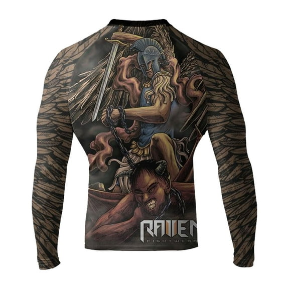 Raven Fightwear Men's Archangel MMA BJJ Rash Guard Black 2X-Large