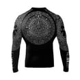 thumbnail image 1 of Raven Fightwear Men's Aztec Ranked BJJ Jiu Jitsu Rash Guard MMA Black/Grey, 1 of 3
