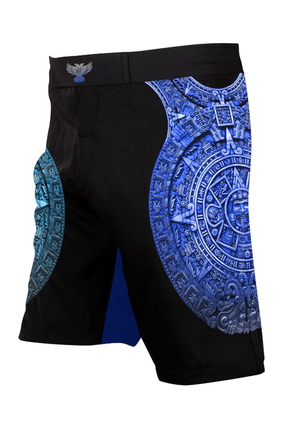 Men's Aztec Ranked BJJ MMA Shorts Blue