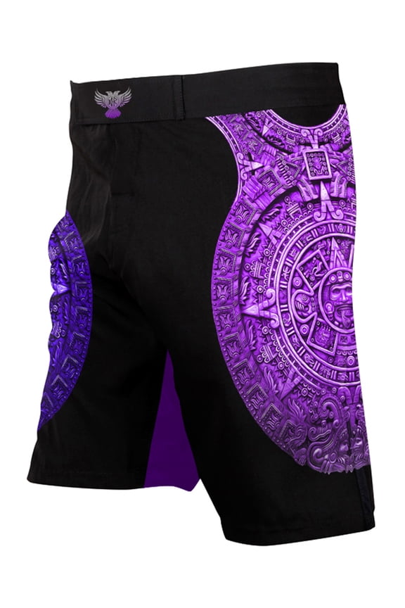Men's Aztec Ranked BJJ MMA Shorts Purple