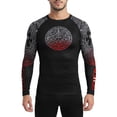 thumbnail image 1 of Raven Fightwear Men's Aztec Ranked Rash Guard MMA BJJ Black, 1 of 3