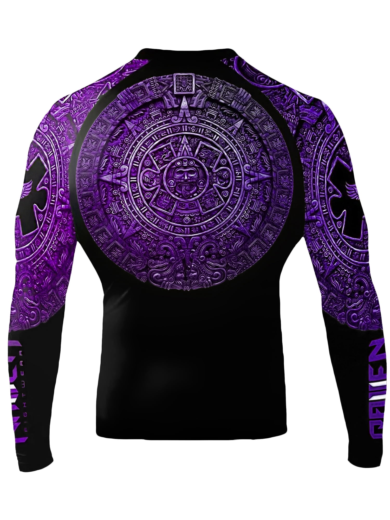 Raven Fightwear Men's Aztec Ranked BJJ MMA Shorts - Sublimated Graphics, Velcro & Drawstring, Silicone Grip Waist
