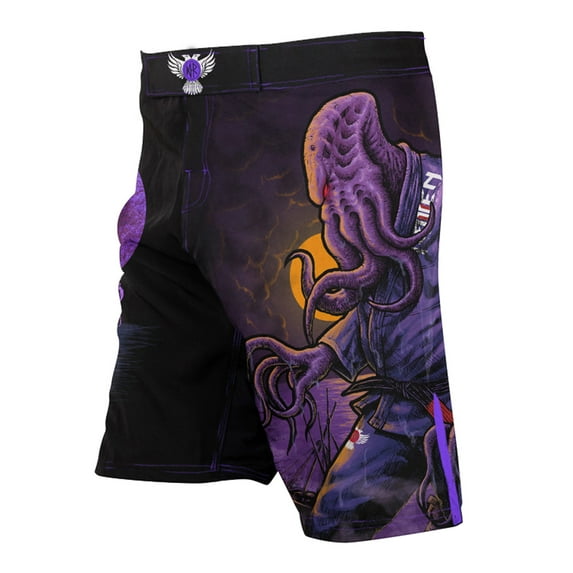Raven Fightwear Men's BJJ Horror Cthulhu MMA Shorts Black