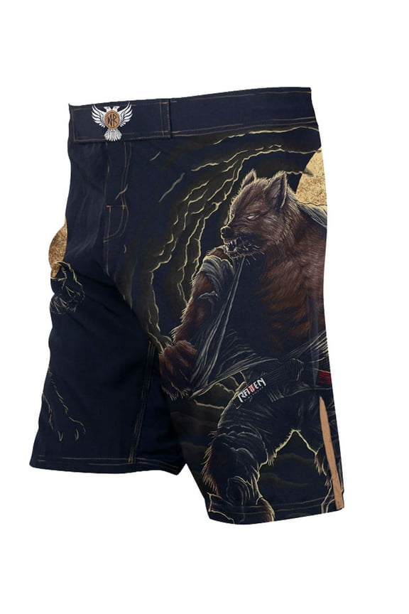 Men's BJJ Horror Werewolf MMA Fight Shorts