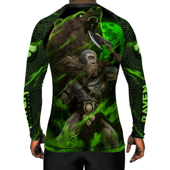 Raven Fightwear Men's Berserker 2.0 Rash Guard MMA BJJ Black
