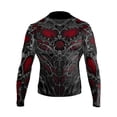 thumbnail image 1 of Raven Fightwear Men's Biomechanical BJJ Rash Guard MMA Red, 1 of 3