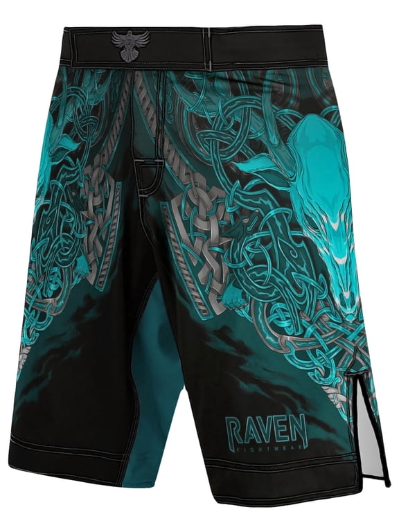 Men's Celtic MMA Shorts BJJ Black/Blue