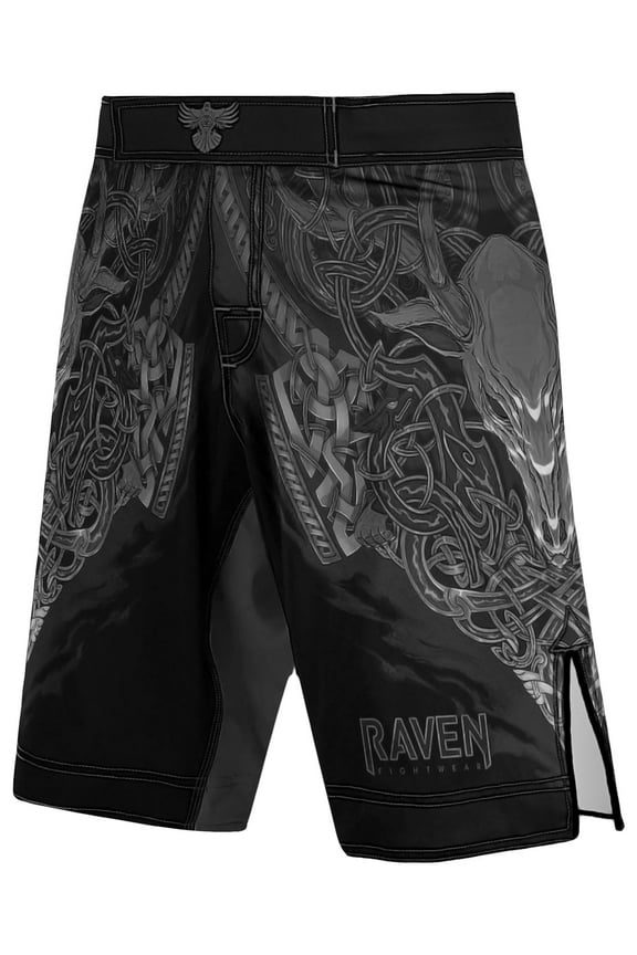 Men's Celtic MMA Shorts BJJ Black/Grey