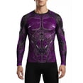 thumbnail image 1 of Raven Fightwear Men's Cybernetic Rash Guard MMA BJJ Purple, 1 of 3
