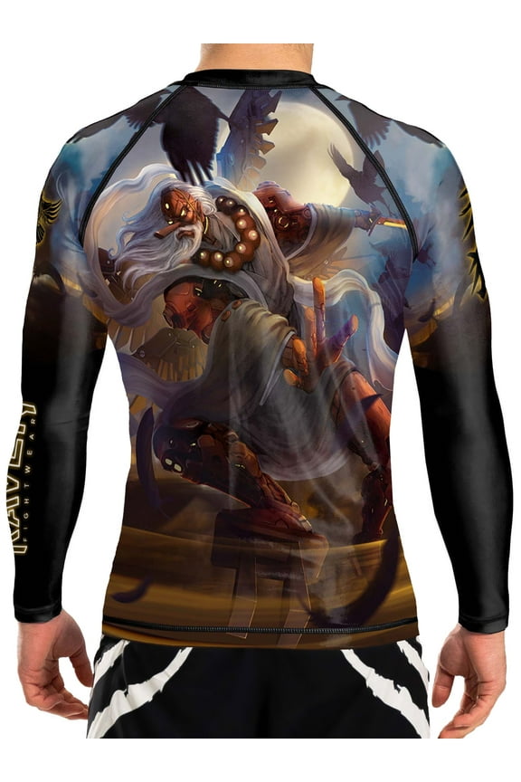 Men's Cybernetic Tengu BJJ Rash Guard MMA Black