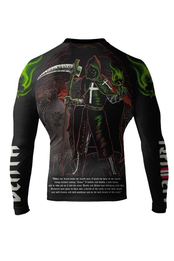 Men's Four Horsemen Death BJJ MMA Rash Guard 3X-Large