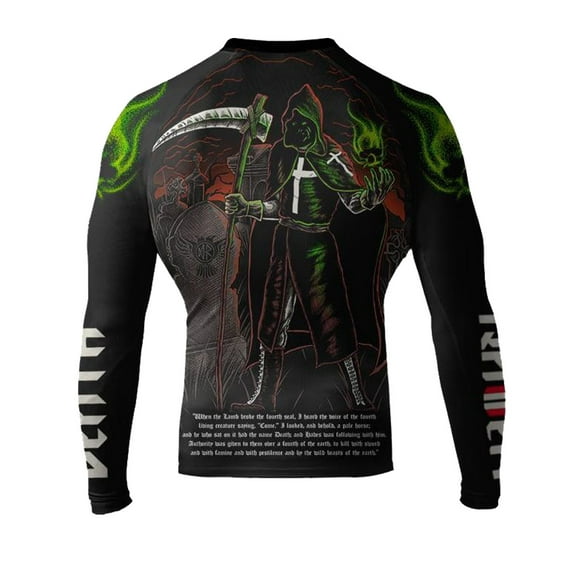 Raven Fightwear Men's Four Horsemen Death BJJ MMA Rash Guard X-Large