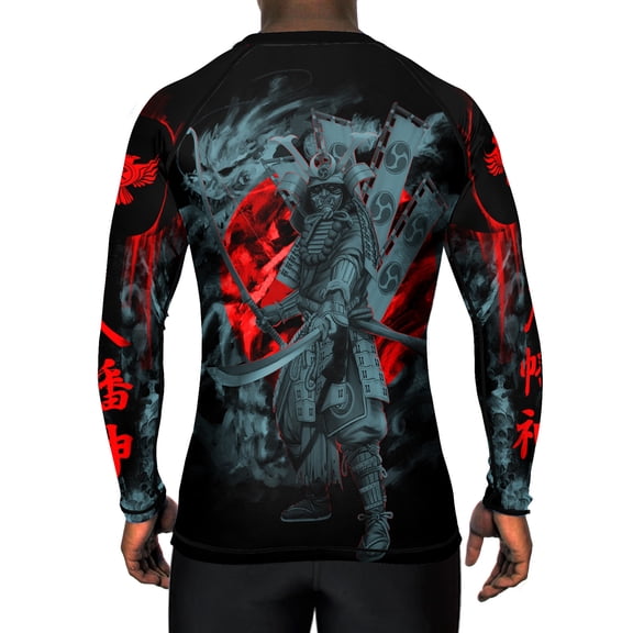 Raven Fightwear Men's Hachiman Rash Guard MMA BJJ Black