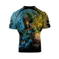 thumbnail image 1 of Raven Fightwear Men's Huitzilopochtli Aztec Short Sleeve Rash Guard MMA BJJ Black, 1 of 3