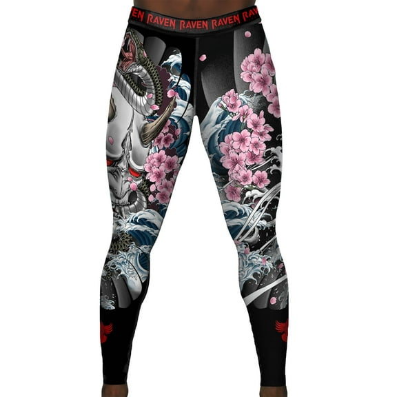 Raven Fightwear Men's Irezumi 3.0 Spats Tights BJJ MMA Black
