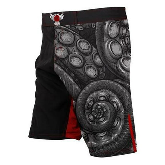 Raven Fightwear Men's Kraken Octopus BJJ MMA Shorts Black