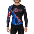 thumbnail image 1 of Raven Fightwear Men's Kraken Octopus BJJ Rash Guard MMA Red/White/Blue X-Large, 1 of 3