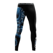 Raven Fightwear Men's Kraken Octopus BJJ Spats MMA Blue