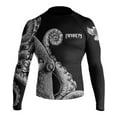 thumbnail image 1 of Raven Fightwear Men's Kraken Octopus IBJJF Approved Rash Guard White Large, 1 of 3