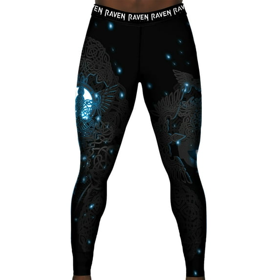 Raven Fightwear Men's Nordic 3.0 Spats Tights BJJ MMA Black/Blue
