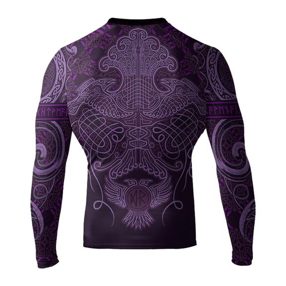 Raven Fightwear Men's Nordic Purple IBJJF Approved MMA Rash Guard 2X-Large