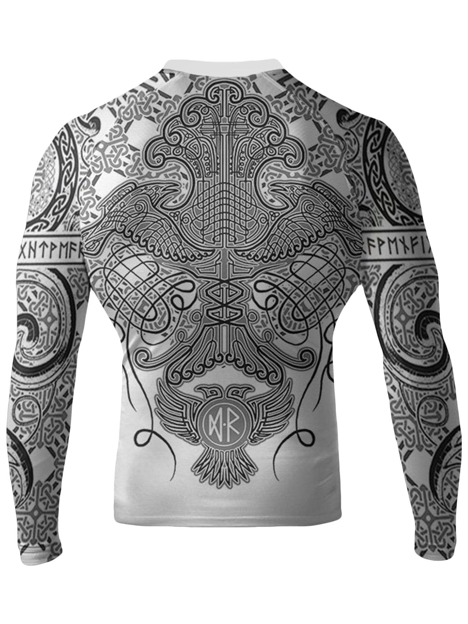 Raven Fightwear Men's Nordic White IBJJF Approved MMA Rash Guard ...
