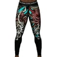 thumbnail image 1 of Raven Fightwear Men's Oni & Dragon No Gi Jiu Jitsu Pants BJJ Spats Leggings MMA Black, 1 of 3