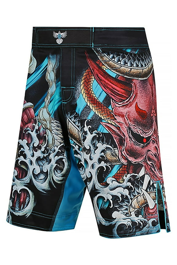 Men's Oni and Dragon MMA Shorts BJJ Black
