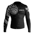 thumbnail image 1 of Raven Fightwear Men's Power Pangolin IBJJF Approved Rash Guard White Small, 1 of 3