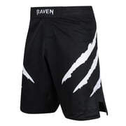 Raven Fightwear Mens Shredder MMA Shorts BJJ Black