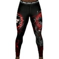 thumbnail image 1 of Raven Fightwear Men's The Illustrated Geisha 2.0 Spats MMA BJJ Black, 1 of 3