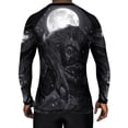 thumbnail image 1 of Raven Fightwear Men's The Werewolf Lycan BJJ Rash Guard Long Sleeve MMA Black Edition, 1 of 3