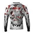 thumbnail image 1 of Raven Fightwear Men's Tiger & Dragon MMA BJJ Rash Guard White 3X-Large, 1 of 3