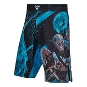Raven Fightwear Mens Ulfhedinn 2.0 Viking Wolf MMA Shorts BJJ Black