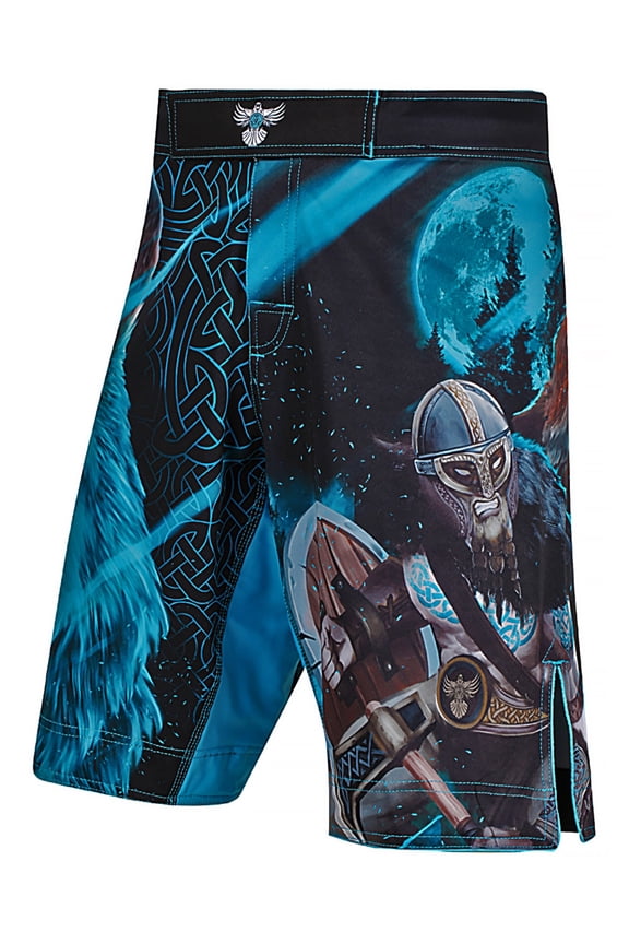 Men's Ulfhedinn 2.0 Viking Wolf MMA Shorts BJJ Black