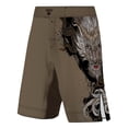 thumbnail image 1 of Raven Fightwear Men's Year of the Dragon MMA Shorts BJJ Brown, 1 of 2