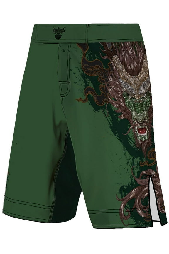 Men's Year of the Dragon MMA Shorts BJJ Green