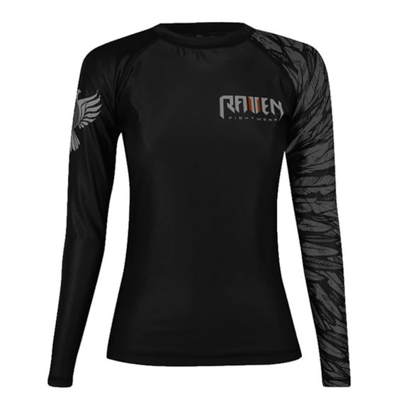 Raven Fightwear Women's Aerial Assault IBJJF Approved Rash Guard Black