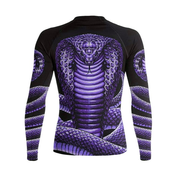 Raven Fightwear Women's Cobra Snake BJJ Rash Guard MMA Black/Purple