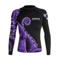 thumbnail image 1 of Raven Fightwear Women's Kraken Octopus BJJ Rash Guard MMA Black/Purple Large, 1 of 3