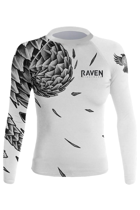 Women's Power Pangolin BJJ Rash Guard MMA v2 White