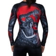 thumbnail image 1 of Raven Fightwear Women's The Illustrated Geisha Dragon BJJ Rash Guard MMA Black, 1 of 2