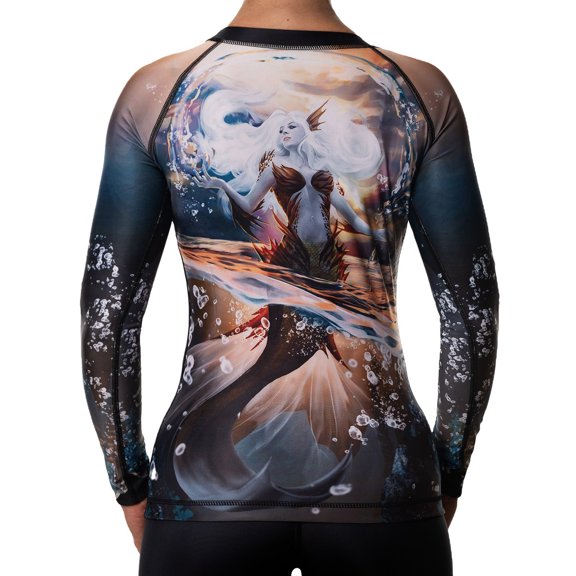 Raven Fightwear Women's The Mermaid BJJ Rash Guard MMA Black