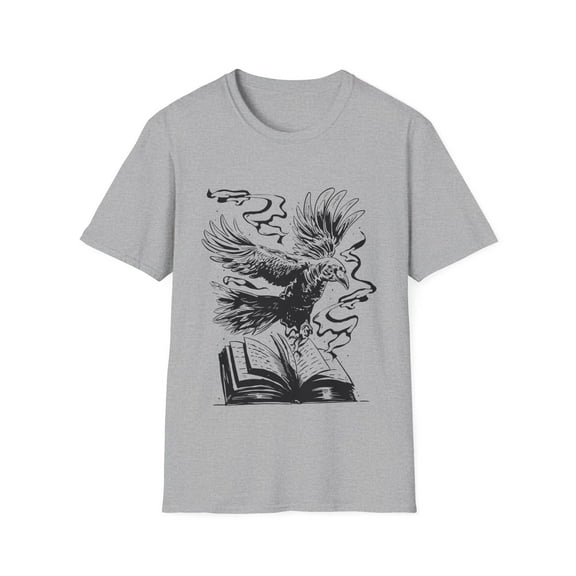 Raven Flying on a Book Family Graphic Novelty Art