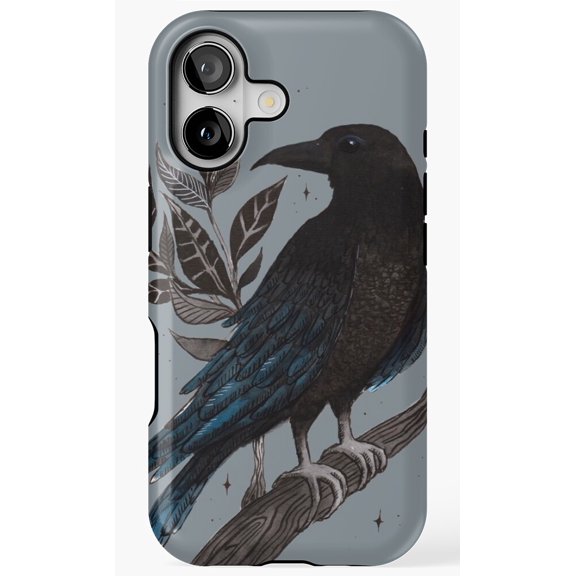 Raven Gothic Bird Crow Midnight Mystery Art Phone Case for iPhone 11 12 13 14 15 16 17 Pro Max