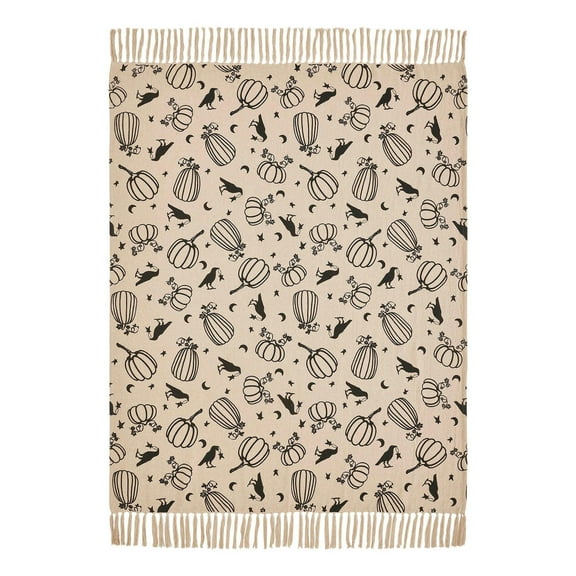 VHC Brands Raven Harvest Rustic Decor Throw 50x60